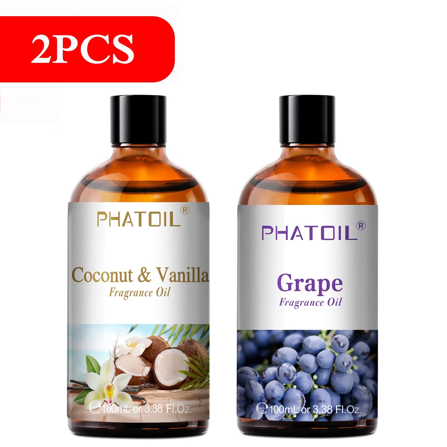 100Ml Aromatherapy Fragrance Oil Coconut & Vanilla Strawberry Cherry Lemon 1/2/3Pcs Aroma Oil for Diffuser Candle Making