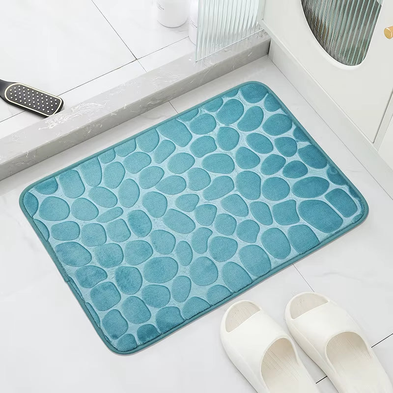 1Pc Anti-Slip Cobblestone Floor Mat for Bathroom, and Absorbs Water and Reduces Slips and Falls