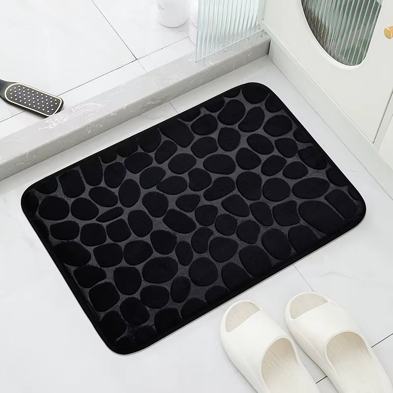 1Pc Anti-Slip Cobblestone Floor Mat for Bathroom, and Absorbs Water and Reduces Slips and Falls