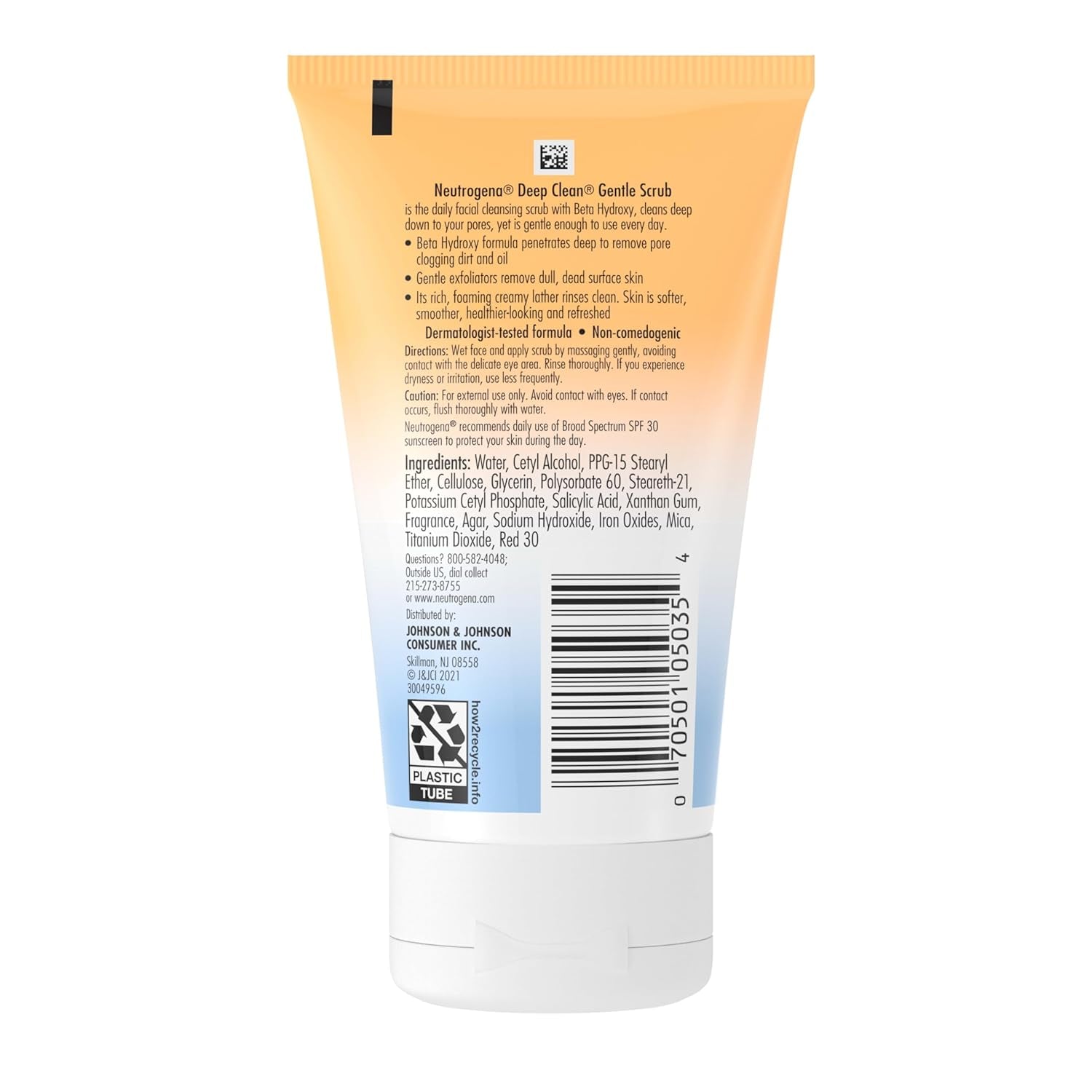 Deep Clean Gentle Daily Facial Scrub, Oil-Free Cleanser 4.2 Fl. Oz