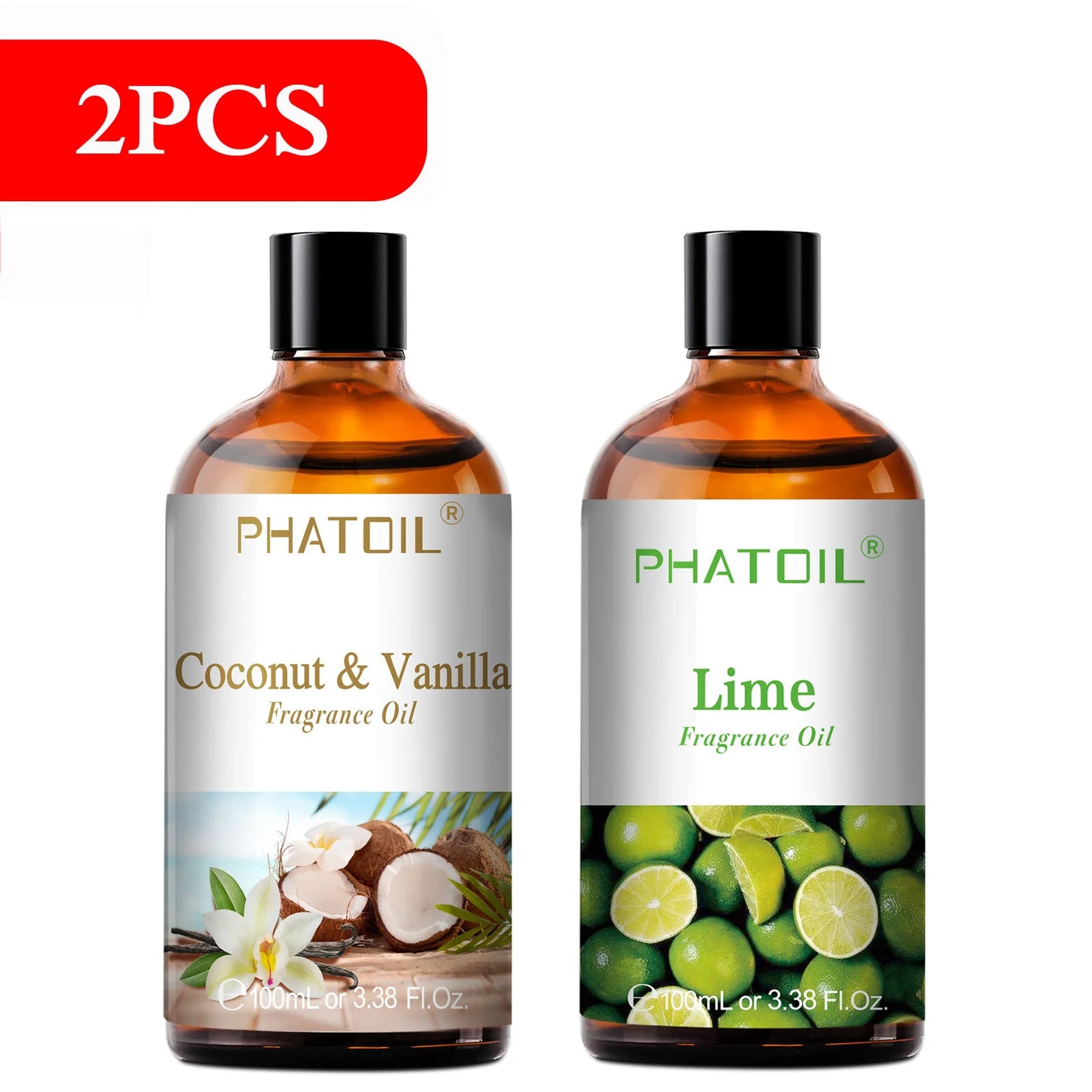100Ml Aromatherapy Fragrance Oil Coconut & Vanilla Strawberry Cherry Lemon 1/2/3Pcs Aroma Oil for Diffuser Candle Making