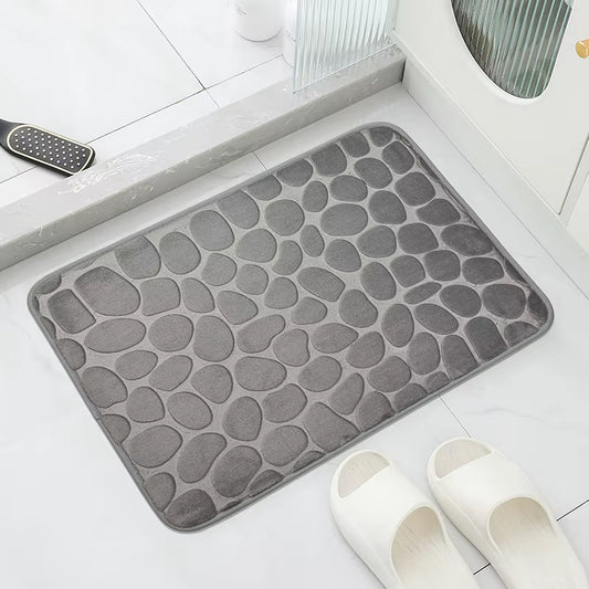 1Pc Anti-Slip Cobblestone Floor Mat for Bathroom, and Absorbs Water and Reduces Slips and Falls