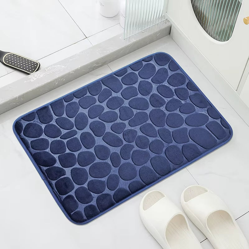 1Pc Anti-Slip Cobblestone Floor Mat for Bathroom, and Absorbs Water and Reduces Slips and Falls
