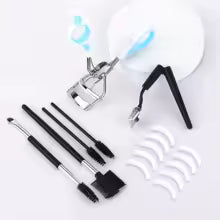 16-Piece Beauty Tool Set – Eyelash Curlers, Dual-Color Designs, Brushes & More for Your Daily Routine