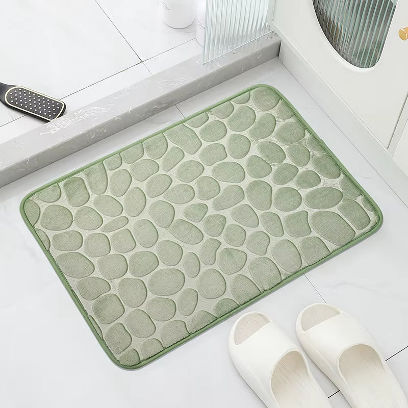1Pc Anti-Slip Cobblestone Floor Mat for Bathroom, and Absorbs Water and Reduces Slips and Falls